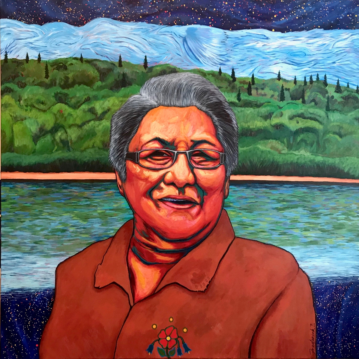 Portrait painting of Fred McDonald's Mother