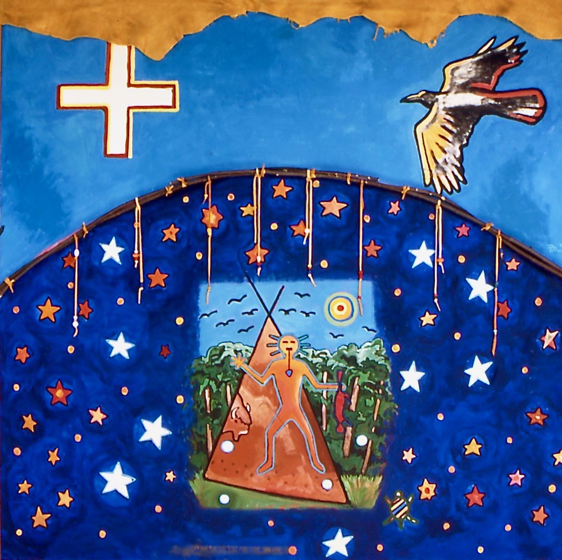 painting of traditional cree symbols